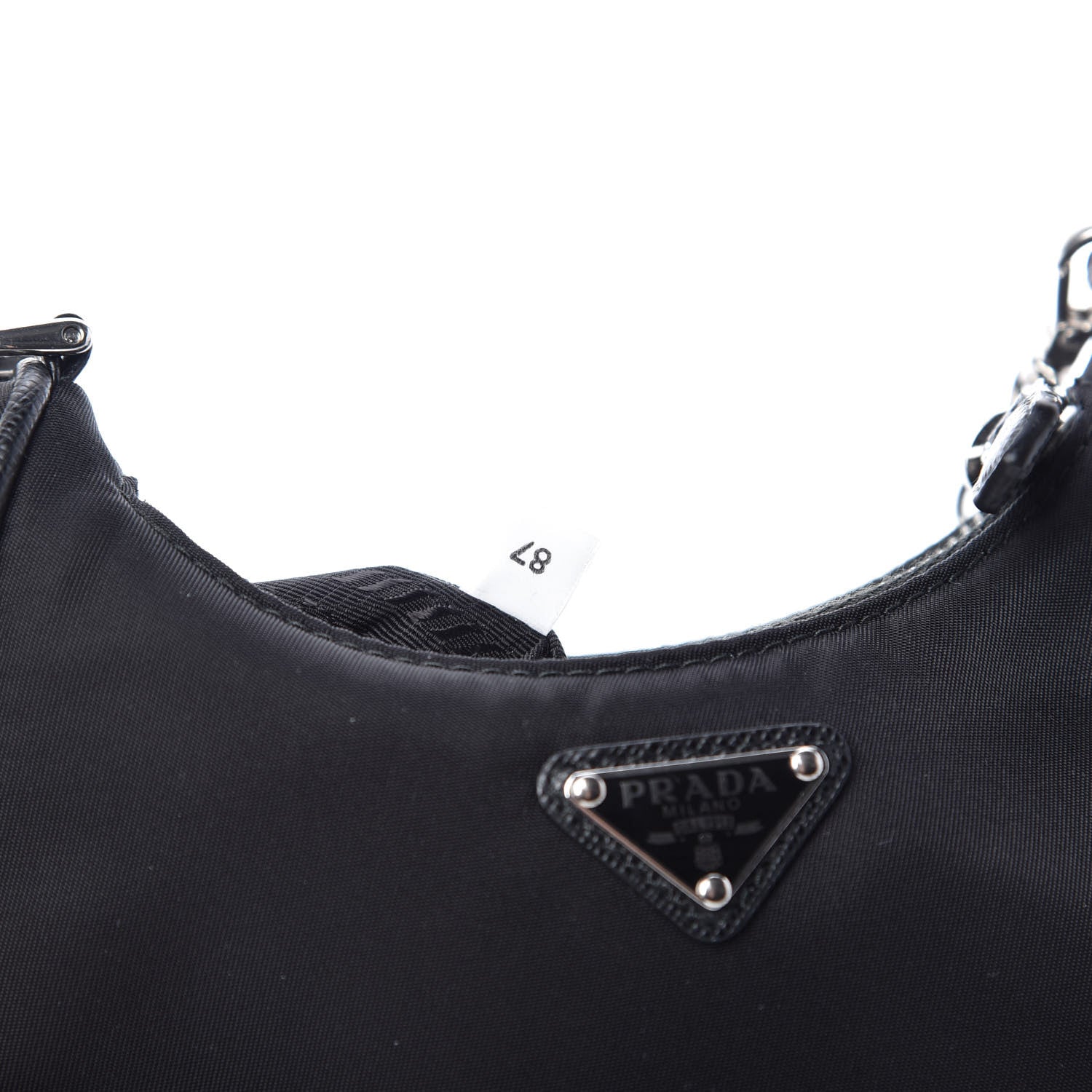 Prada Tessuto Nylon Mini Re-Edition 2000 Shoulder Bag Black 9 of 10