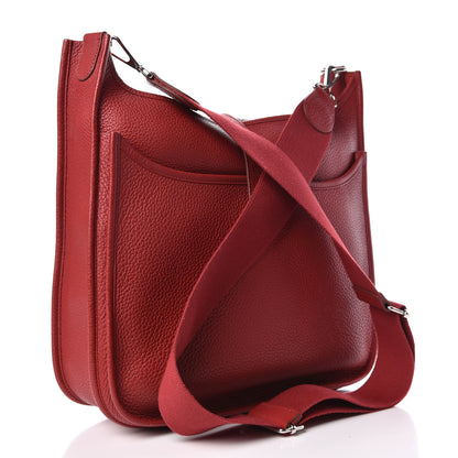 Hermes Taurillon Clemence Evelyne III GM Rouge Vif 3 of 9