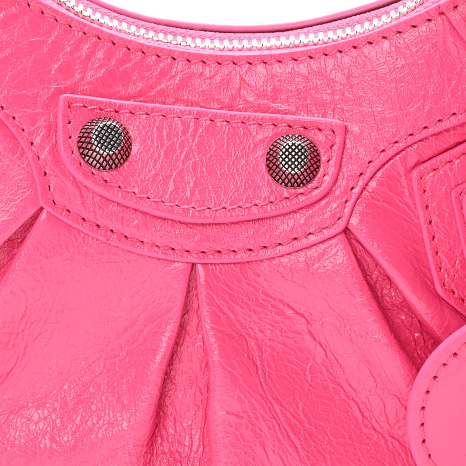 Balenciaga Agneau Arena Le Cagole Shoulder Bag XS Hot Pink 10 of 12