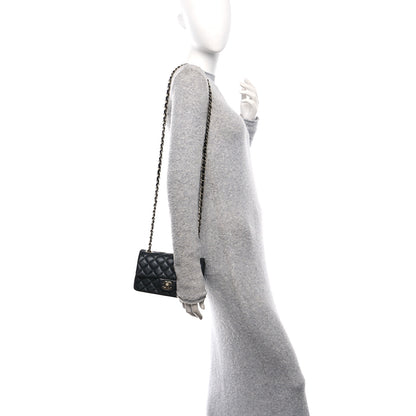 Chanel Lambskin Quilted Mini Rectangular Flap Black 2 of 10