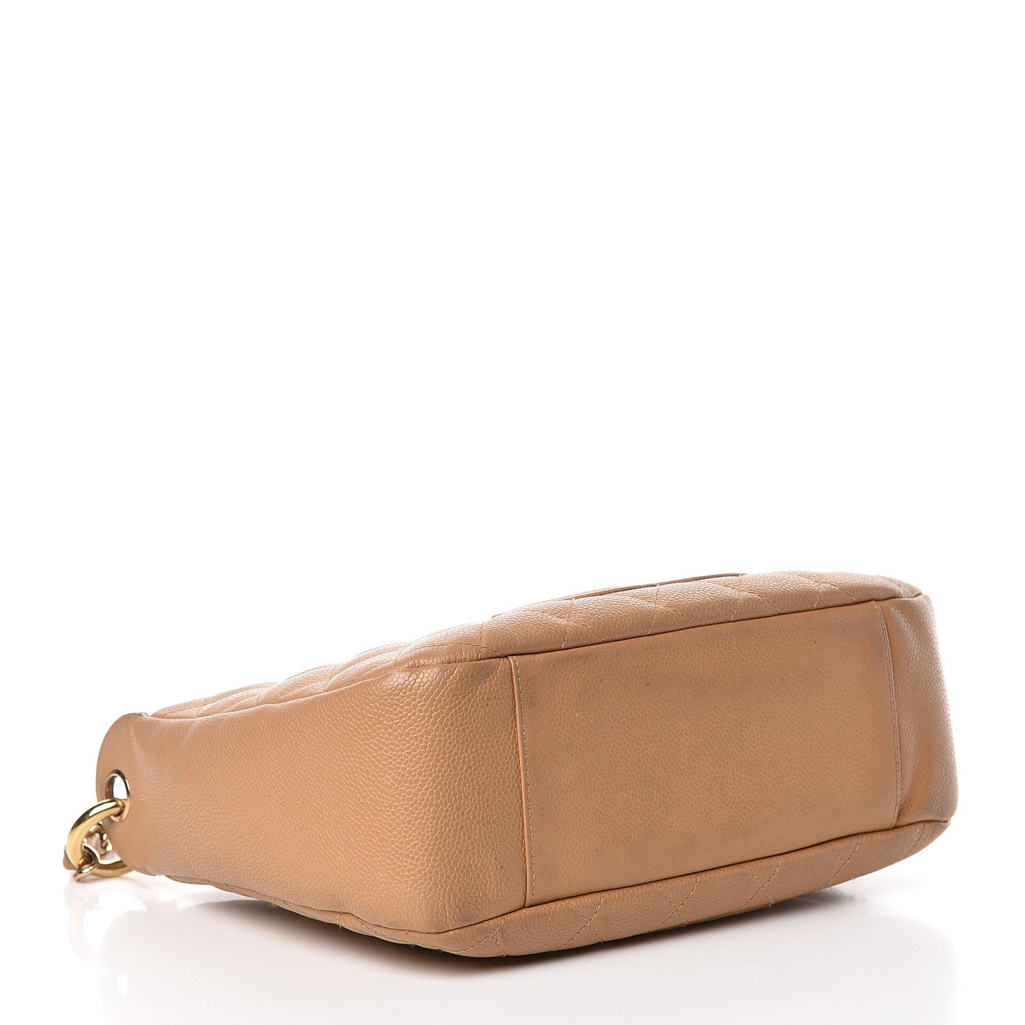 Caviar Quilted Timeless CC Shoulder Bag Beige