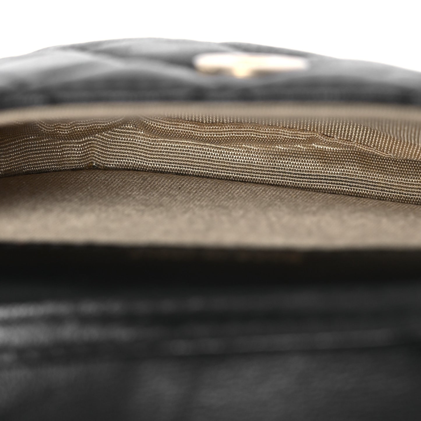 Lambskin Quilted Pearl Crush Waist Bag Black