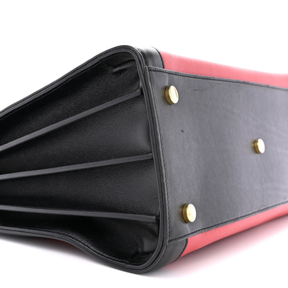 Saint Laurent SAINT LAURENT Calfskin Bi-Color Nano Sac De Jour Red Black 10 of 21