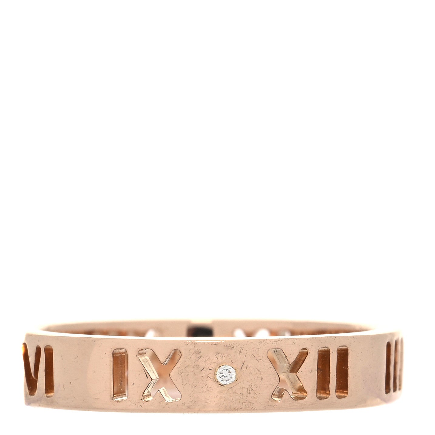 Tiffany 18K Rose Gold Diamond Atlas Pierced Ring 50 5.25 3 of 5