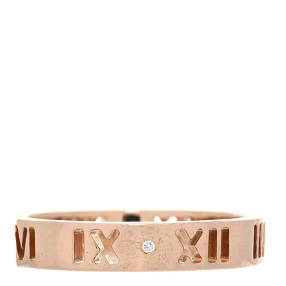 Tiffany 18K Rose Gold Diamond Atlas Pierced Ring 50 5.25 3 of 5