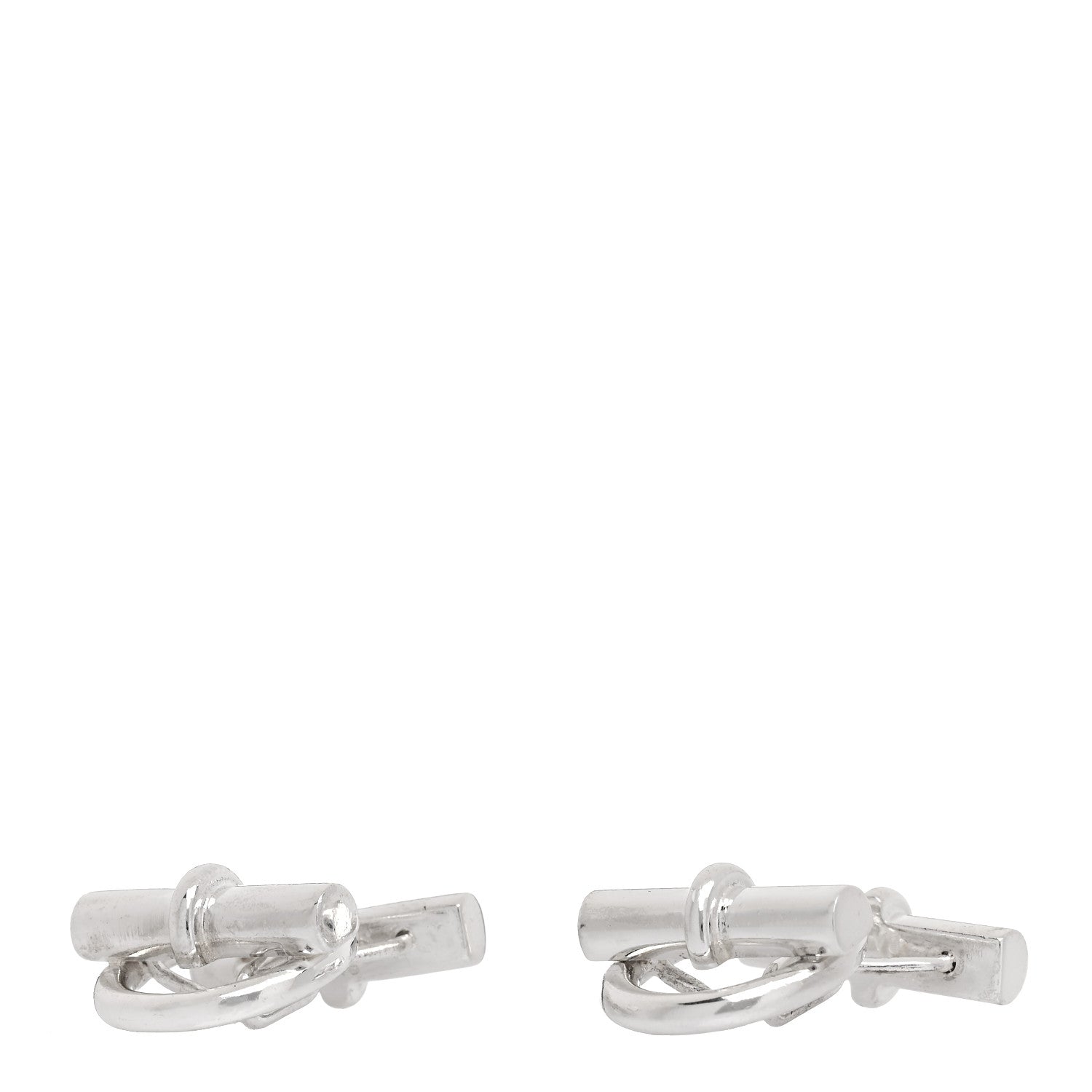 Hermes Sterling Silver Mini Chaine d'Ancre Cufflinks 1 of 4