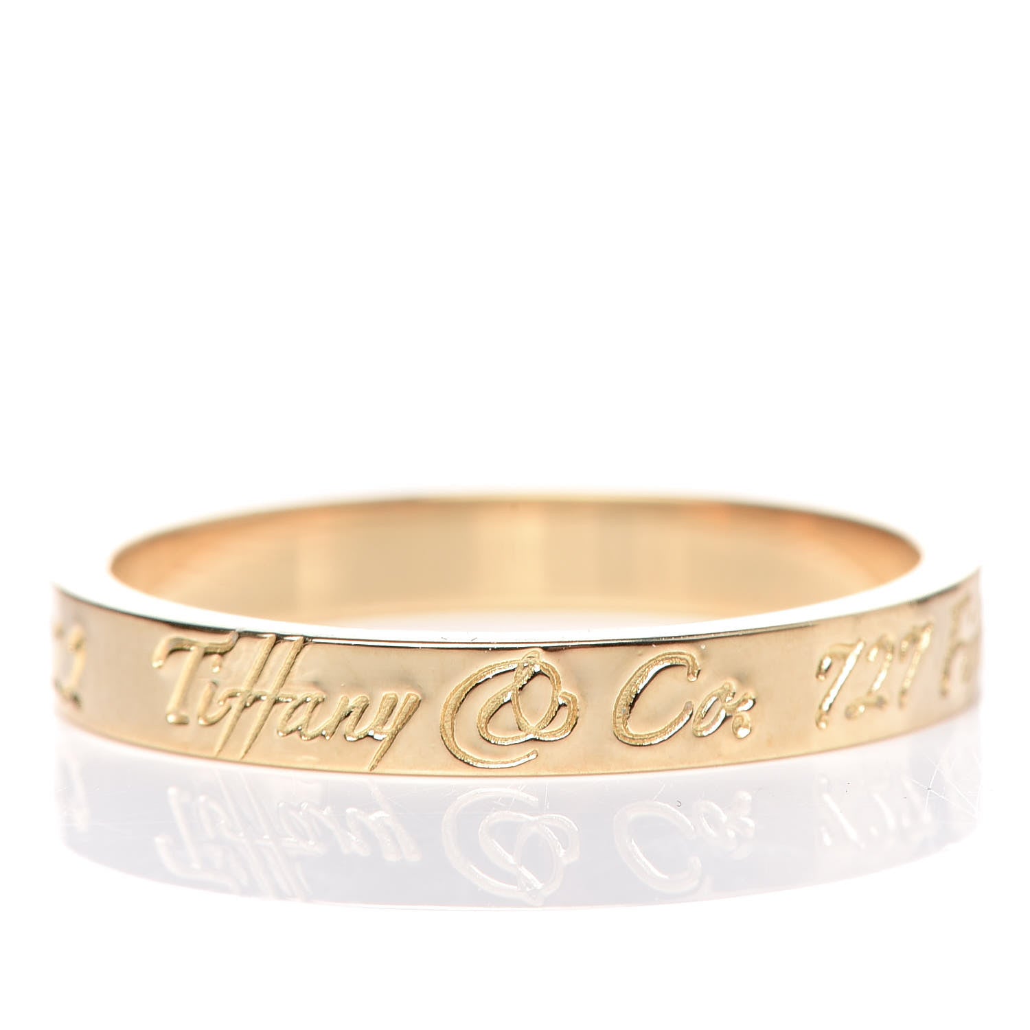 Tiffany 18K Yellow Gold Notes Ring 53 6.25 6 of 6