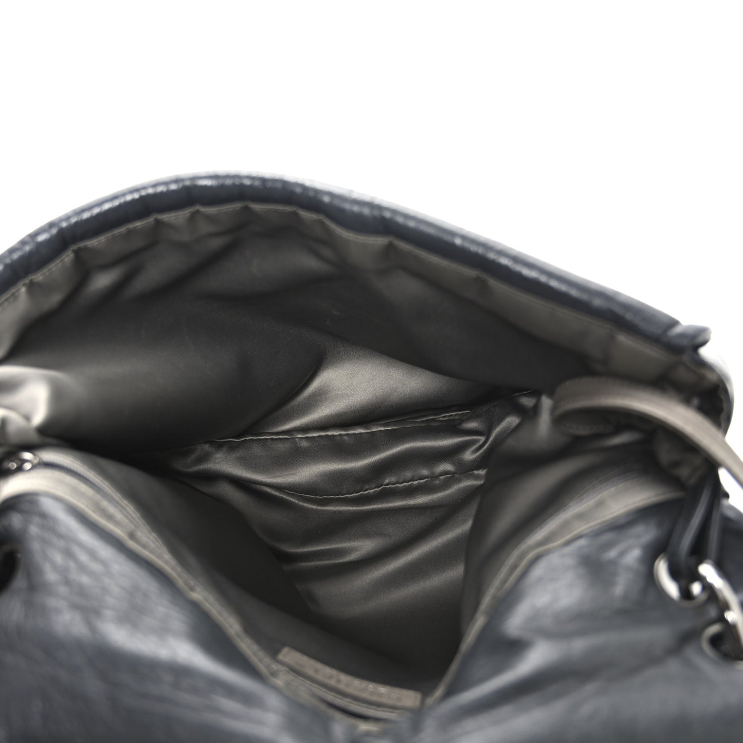 Lambskin Quilted Padded Envelope Flap Black