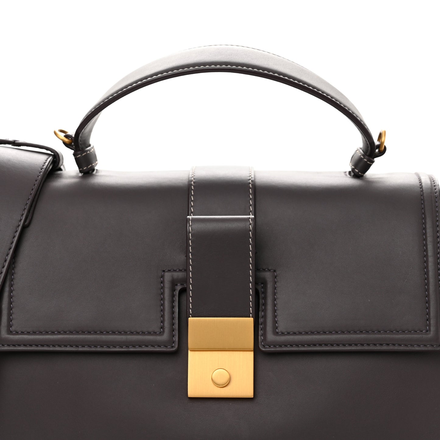 Matte Calfskin Medium Piazza Bag Quetsche