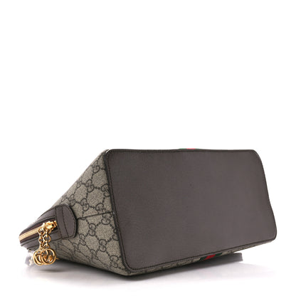 Gucci GG Supreme Monogram Web Medium Ophidia Top Handle Dome Bag Brown 4 of 11
