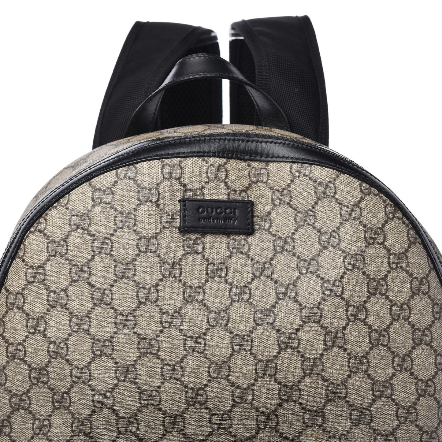 GG Supreme Monogram Medium Backpack Black