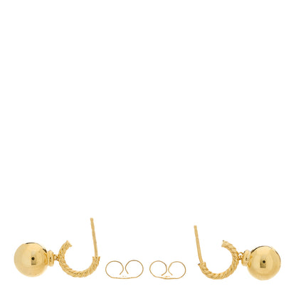 David Yurman 18K Yellow Gold Solari Hoop Drop Earrings 3 of 4