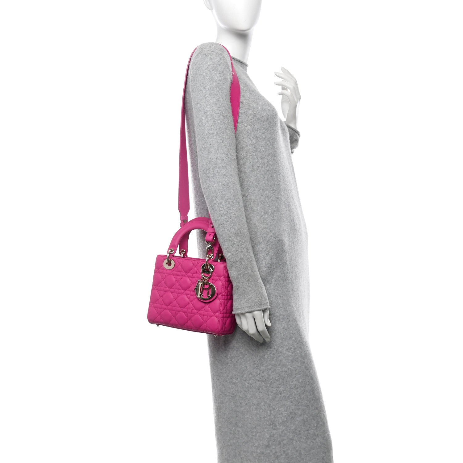 Christian Dior Lambskin Cannage Small My ABCDior Lady Dior Rani Pink 2 of 10