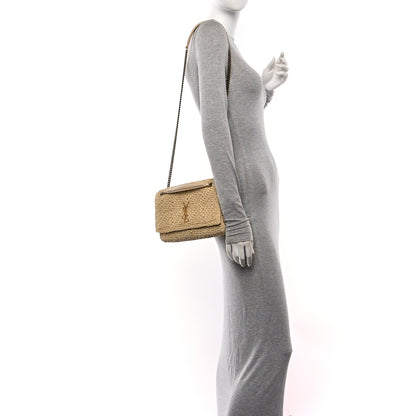 Saint Laurent Raffia Monogram Medium Jamie Natural Avorio 2 of 11