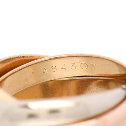 Cartier 18K Pink Yellow White Gold Classic Les Must De Cartier Trinity Ring 53 6.25 4 of 5