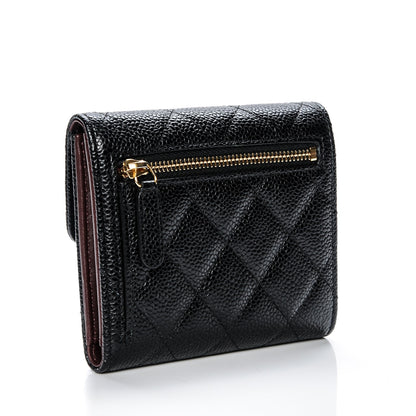 Chanel Caviar Quilted Compact Flap Wallet Black 3 of 8
