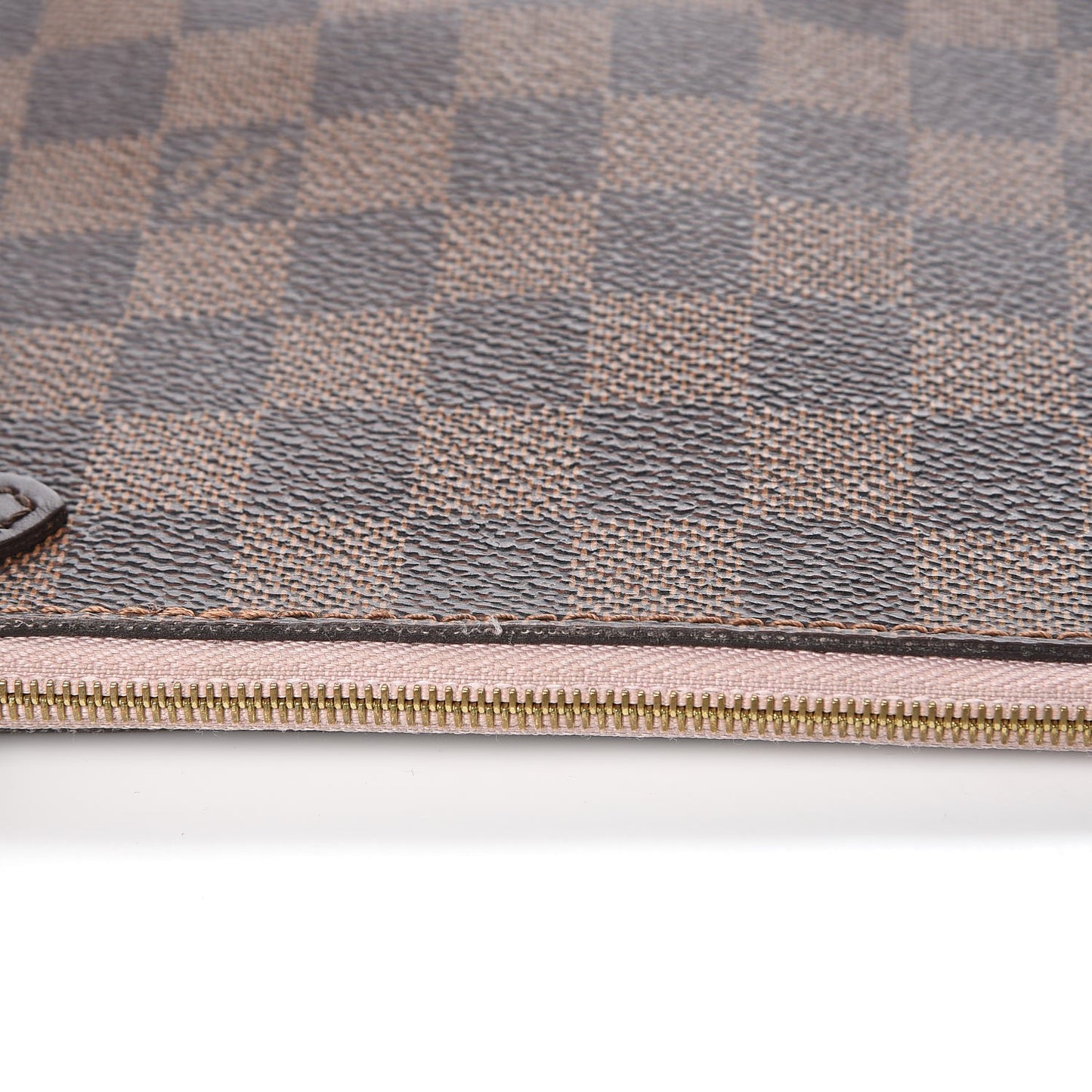 Damier Ebene Neverfull MM GM Pochette Rose Ballerine