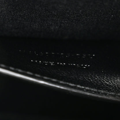 Saint Laurent Grain De Poudre Textured Mixed Matelasse Triquilt Medium Monogram Satchel Black 7 of 10