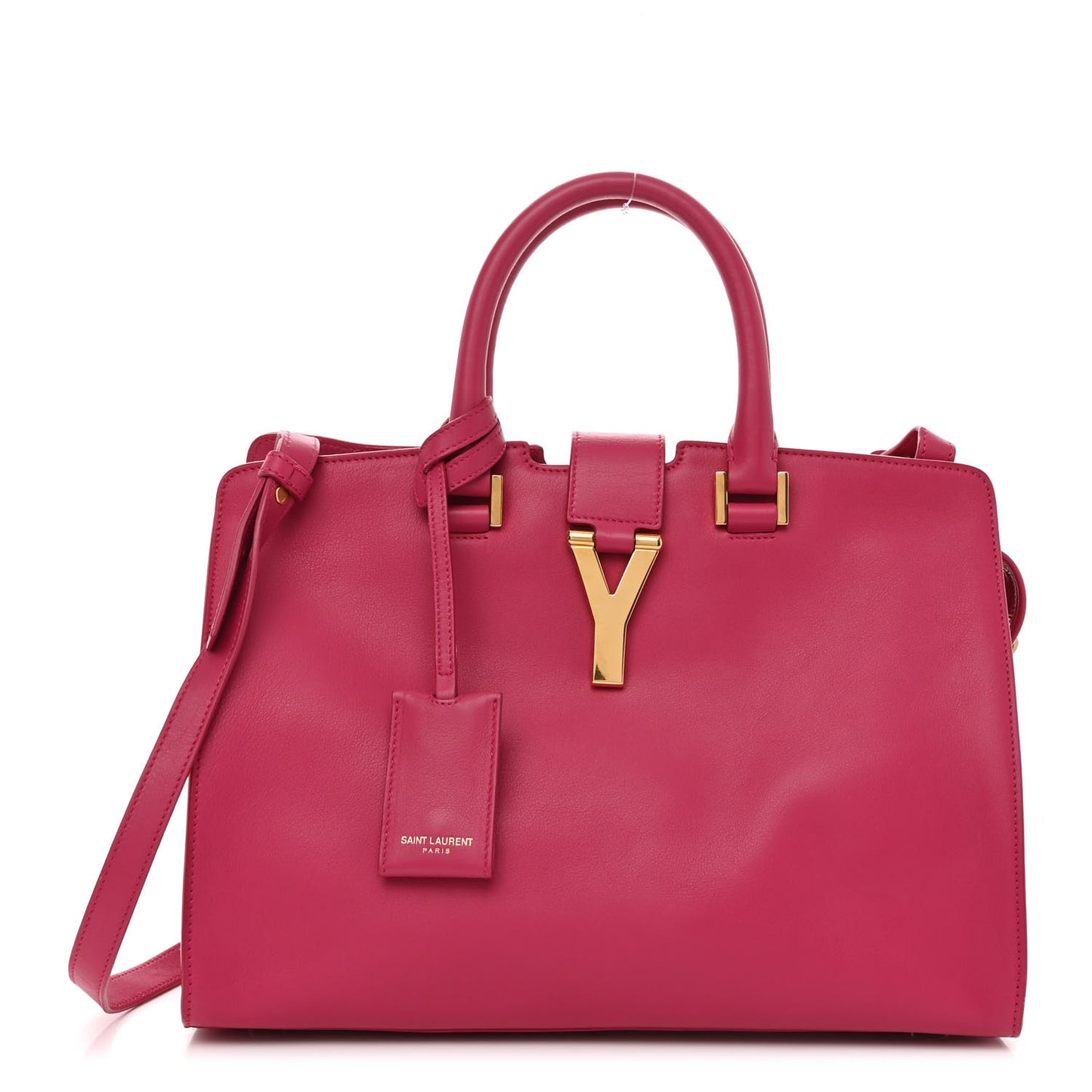 Calfskin Small Classic Y Cabas Fuchsia