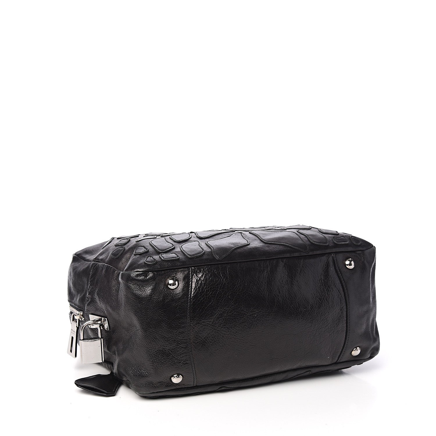 Prada Cervo Shine Bauletto Black 3 of 12