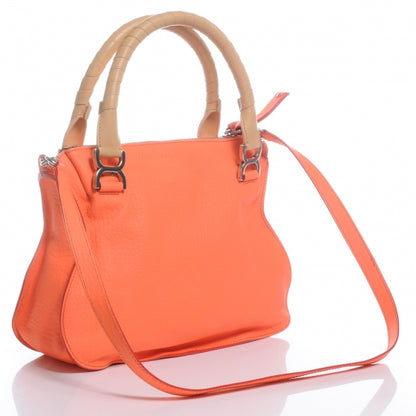 Chloe Grained Calfskin Medium Marcie Satchel Orange Fizz 4 of 8