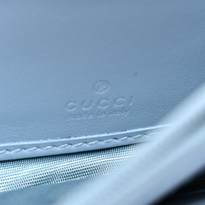 Gucci Calfskin Matelasse GG Marmont Continental Wallet Porcelain Light Blue 6 of 9