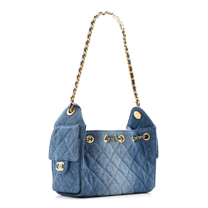 Chanel Washed Denim Quilted Mini Chanel 25 Handbag Blue 3 of 11