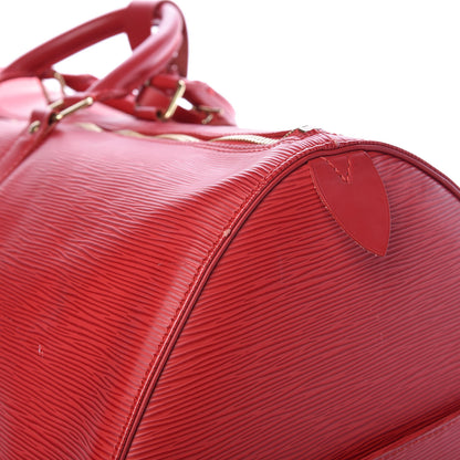 Louis Vuitton Epi Keepall 55 Castillan Red 20 of 23