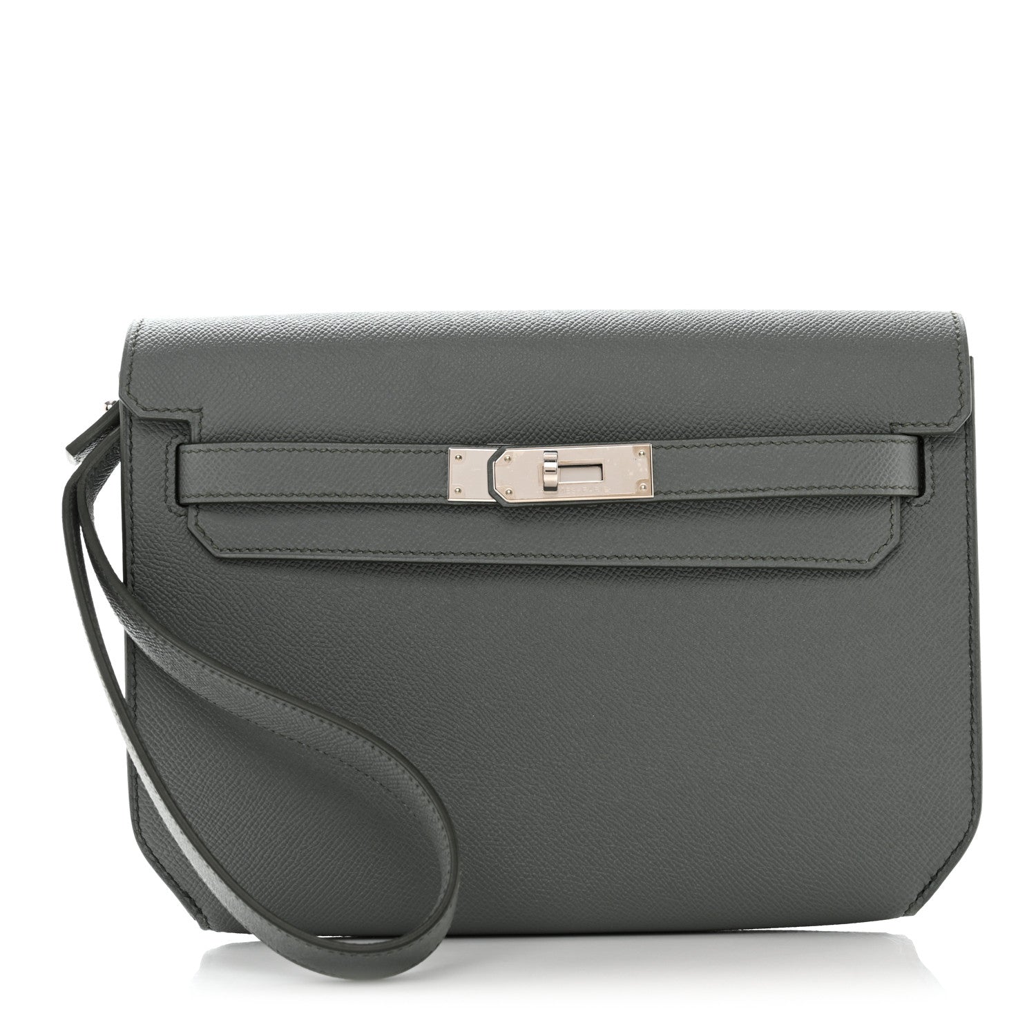 Hermes Epsom Kelly Depeches 25 Pouch Vert Amande 1 of 9