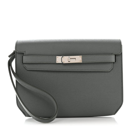 Hermes Epsom Kelly Depeches 25 Pouch Vert Amande 1 of 9