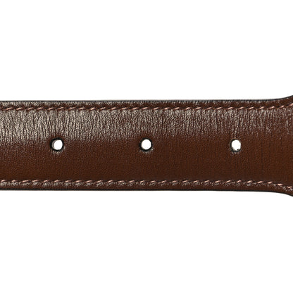 Gucci Efesto Leather Horsebit 25mm Belt 85 34 Brown Sugar 3 of 5