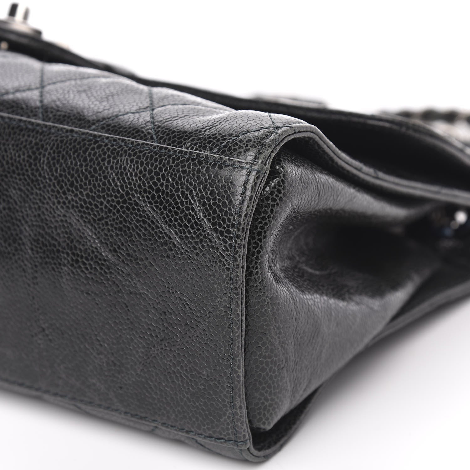 Chanel Crumpled Grained Calfskin Jumbo CC Crave Flap 10 of 12