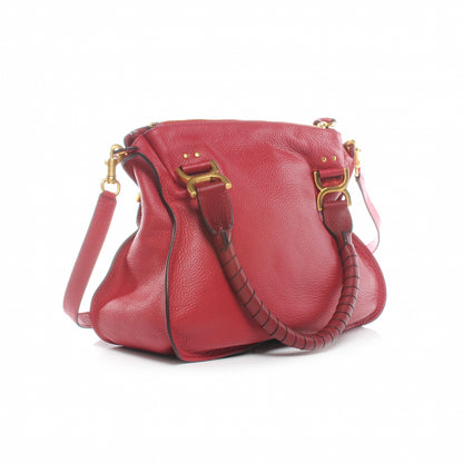 Chloe Calfskin Small Marcie Satchel Peony Red 3 of 9