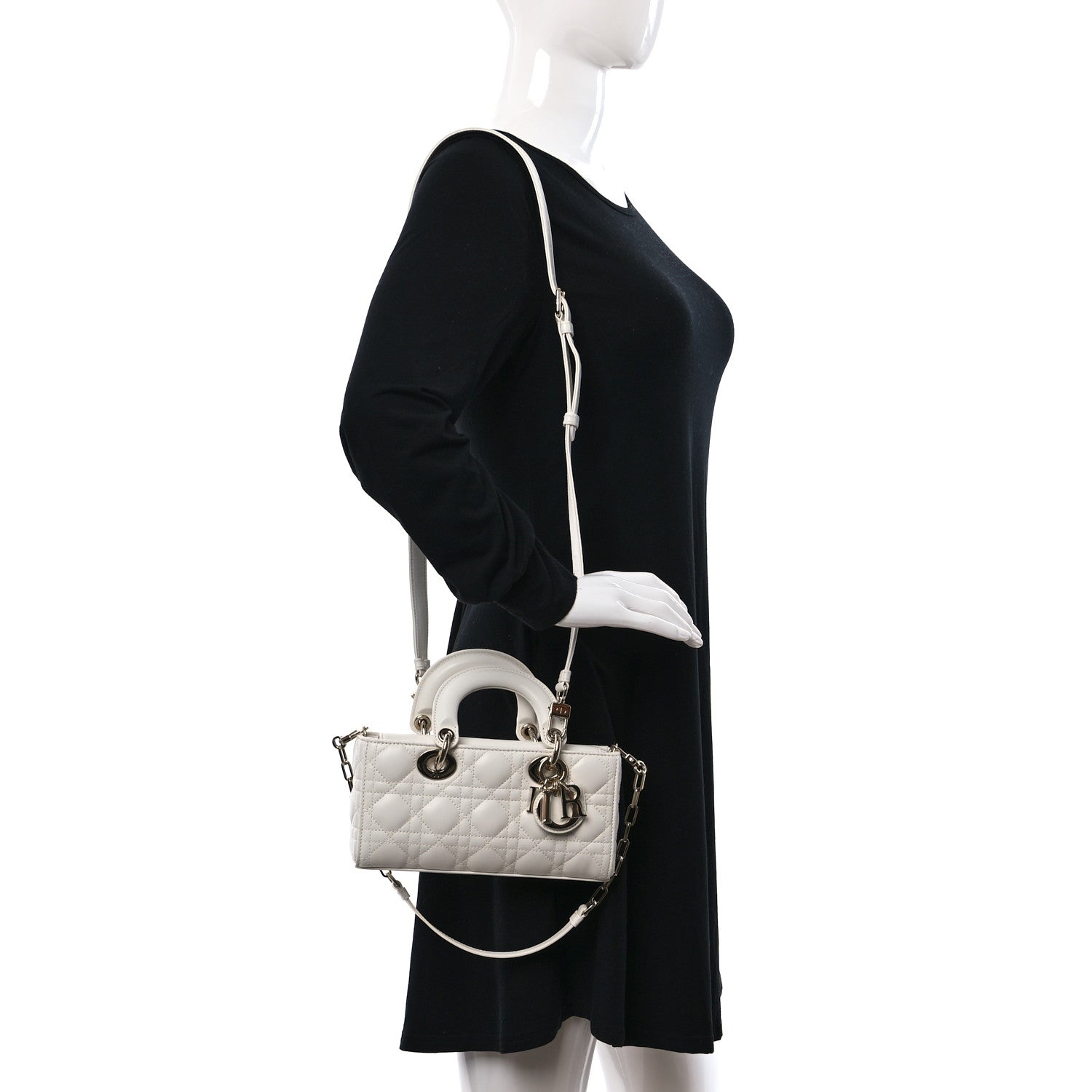 Christian Dior Lambskin Cannage Small Lady D-Joy Latte 3 of 9