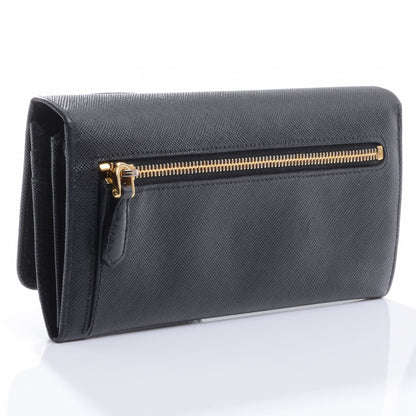 Prada Saffiano Bow Wallet Nero Black 3 of 8