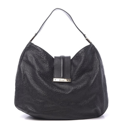 Gucci Guccissima Large New Ladies Web Hobo Black 1 of 15