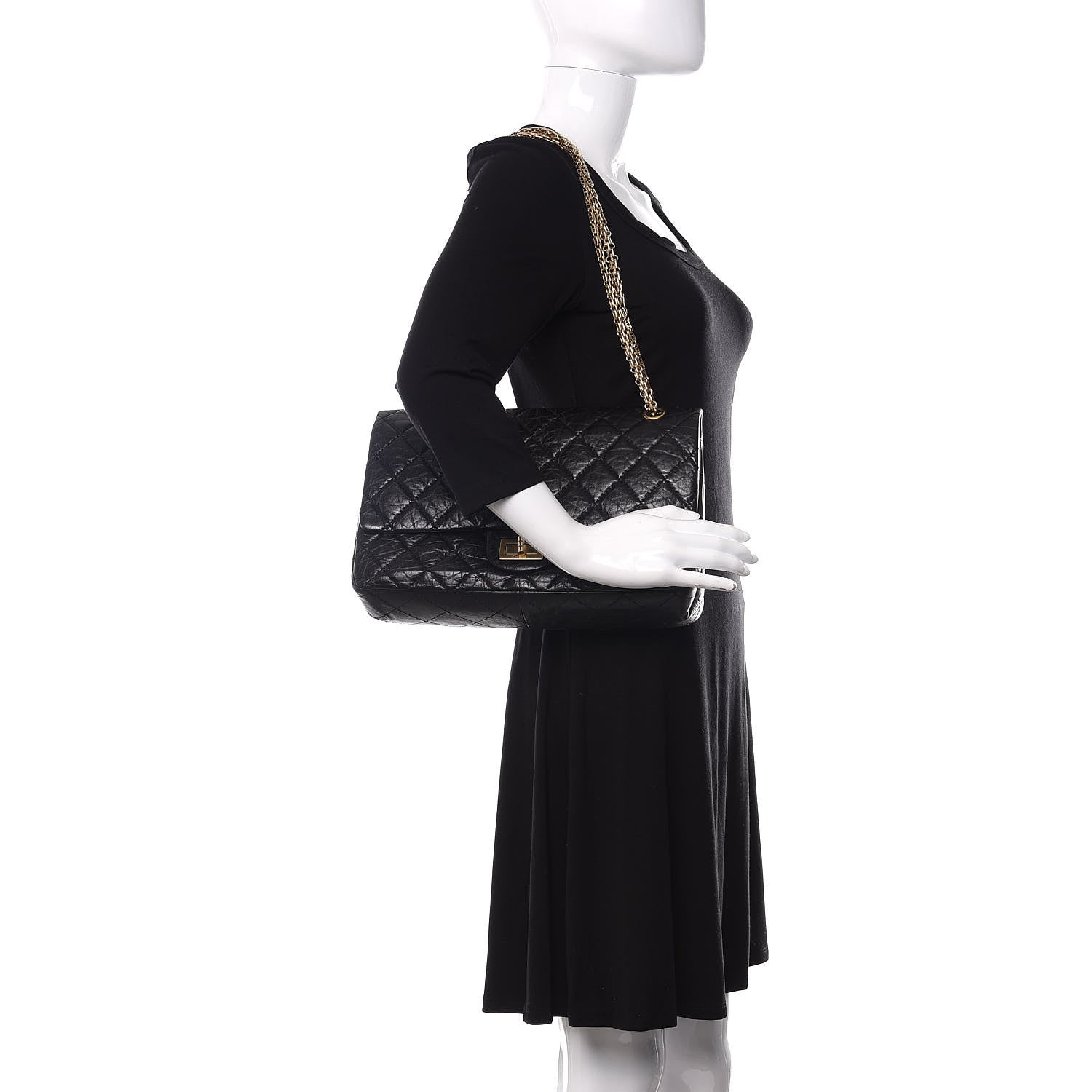 Chanel Aged Calfskin Quilted 2.55 Reissue 227 Flap Black 2 of 9