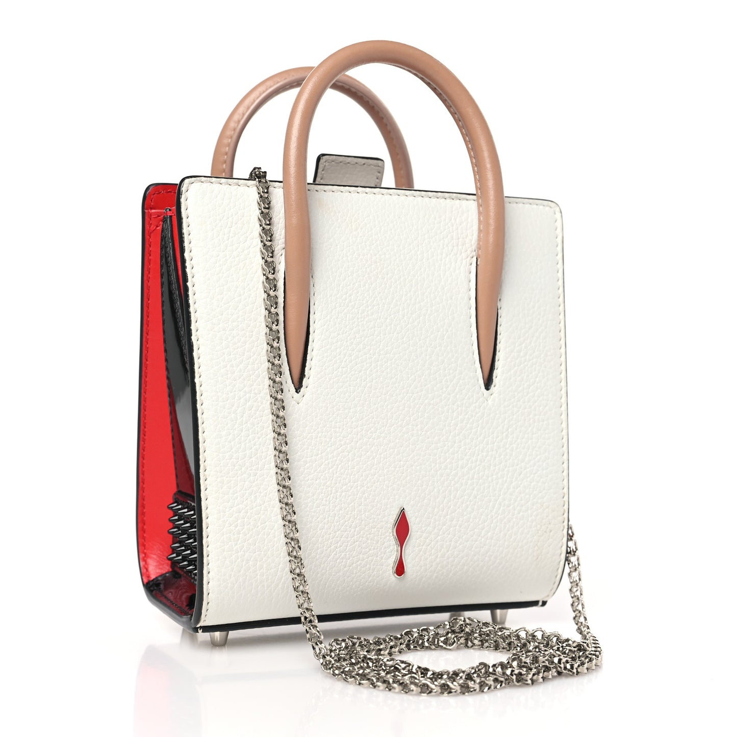 Calfskin Beaded Africamana Nano Paloma Nude