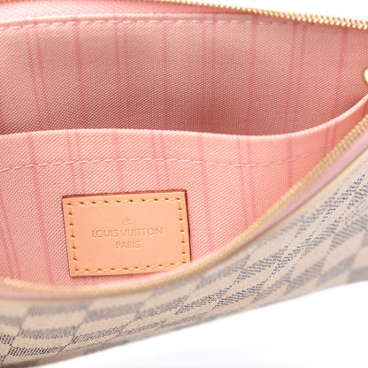 Louis Vuitton Damier Azur Neverfull MM GM Pochette Rose Ballerine 6 of 7
