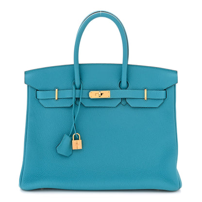 Hermes Togo Birkin 35 Turquoise 1 of 11