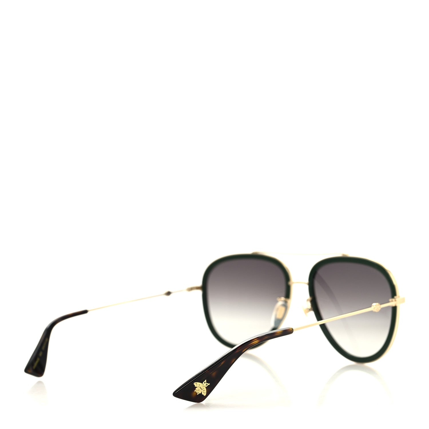 Gucci Web Aviator Sunglasses GG0062S Green Red 4 of 6