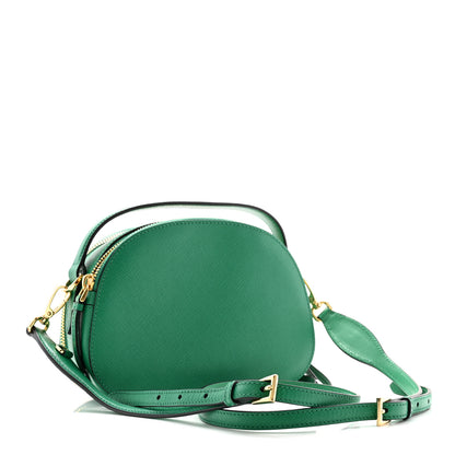 Prada Saffiano Lux Odette Crossbody Verde 3 of 11