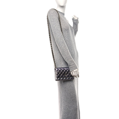 Chanel Gradient Metallic Lambskin Quilted Like A Wallet Wallet On Chain WOC Silvery Black 2 of 11