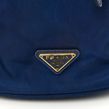 Prada Saffiano Tessuto Nylon Vela Bucket Wristlet Blue 14 of 16