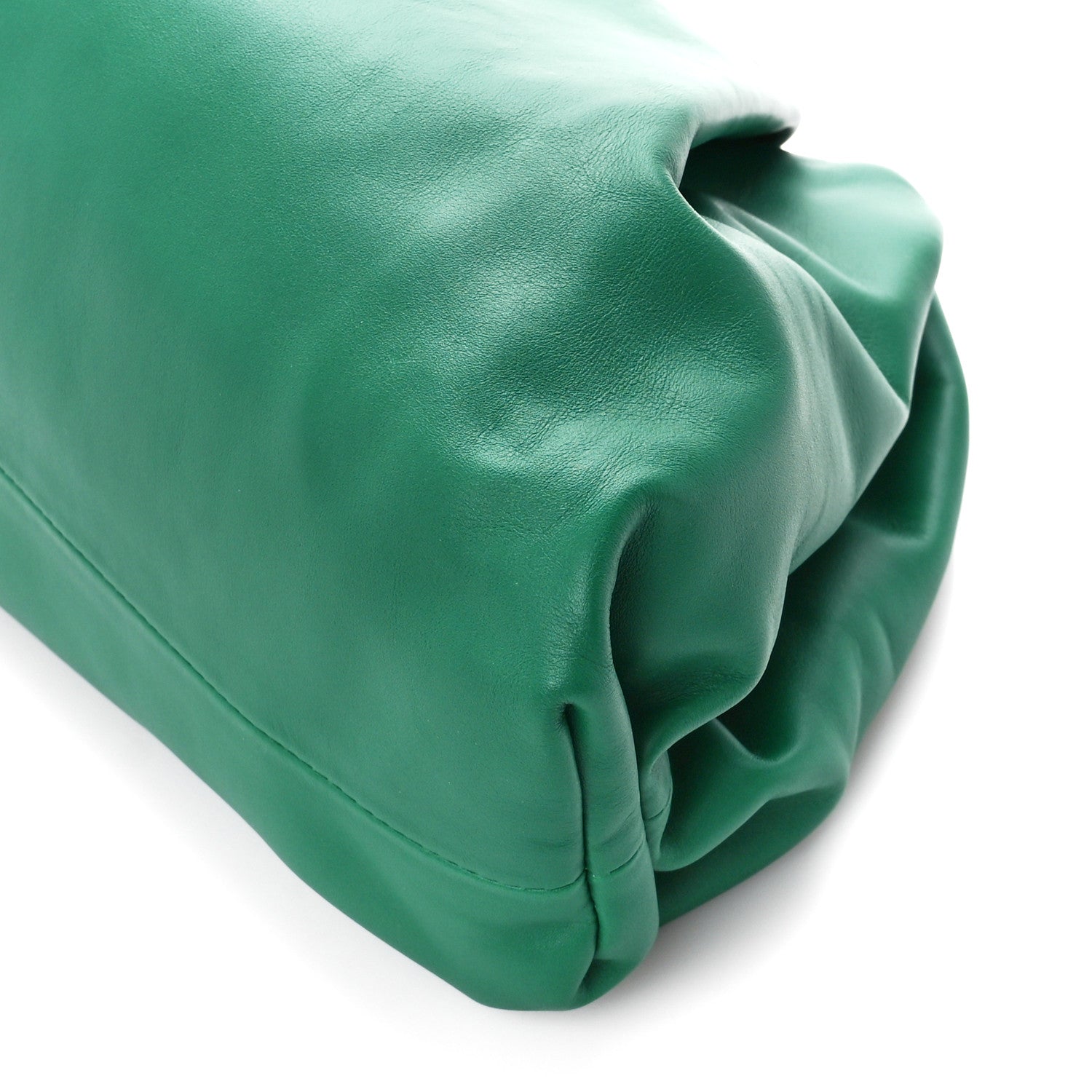 Bottega Veneta Smooth Butter Calf The Pouch Oversized Clutch Racing Green 11 of 11