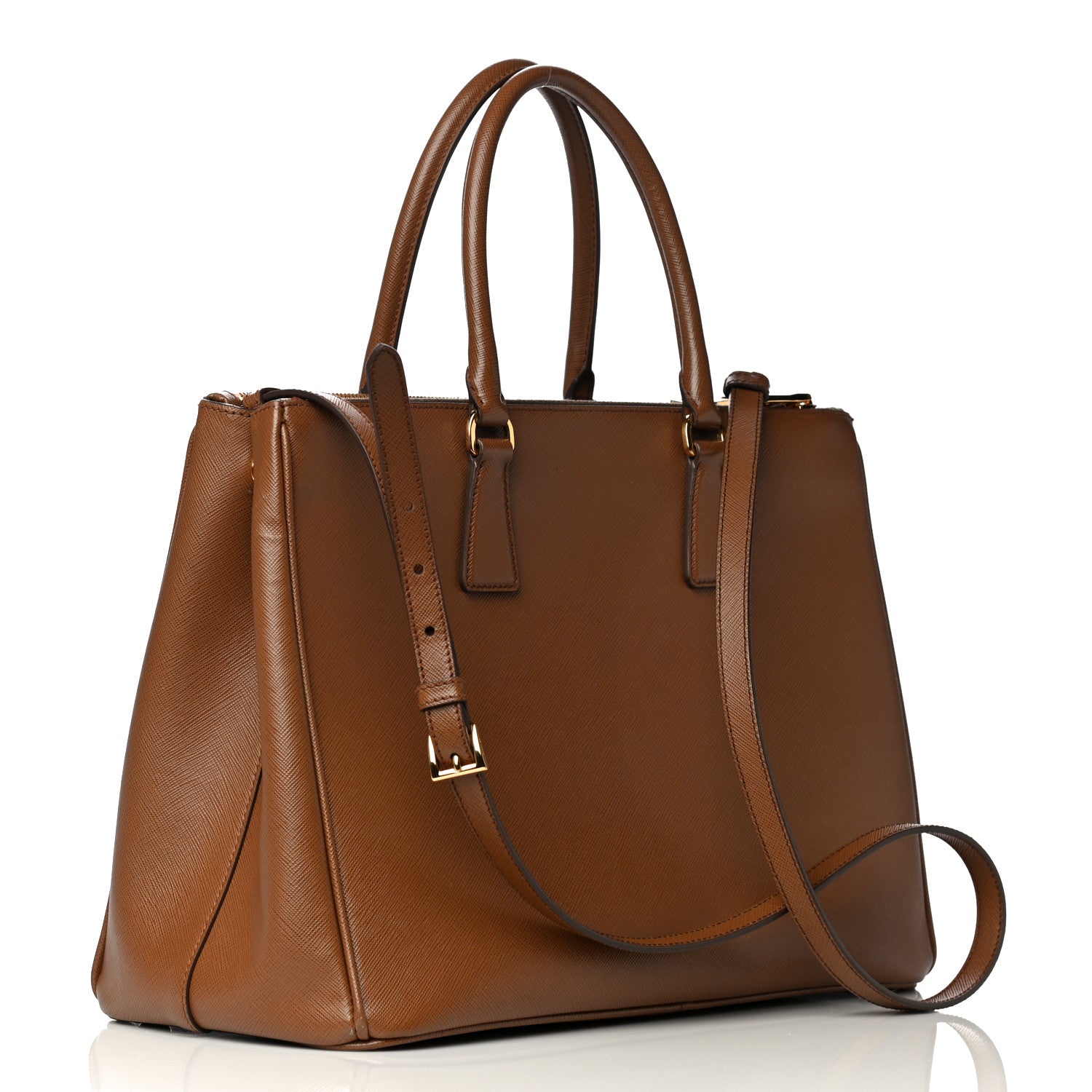 Prada Saffiano Medium Galleria Double Zip Tote Cannella 3 of 14