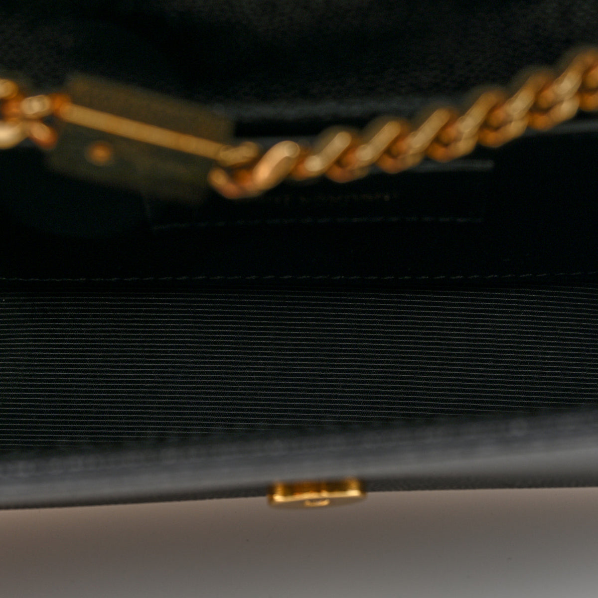 Saint Laurent Grain De Poudre Small Monogram Kate Satchel Black 4 of 8