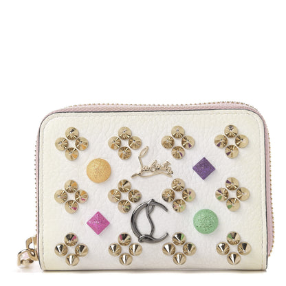Christian Louboutin Calfskin Loubinthesky Panettone Coin Purse White 1 of 10