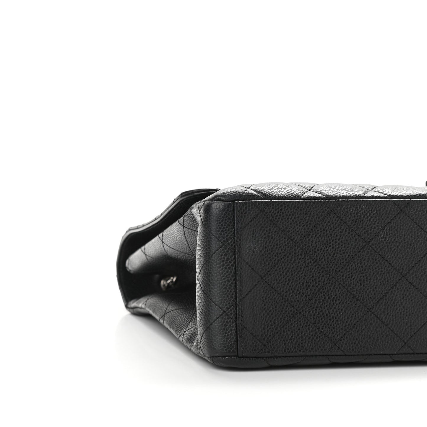 Caviar Quilted Maxi Double Flap Black