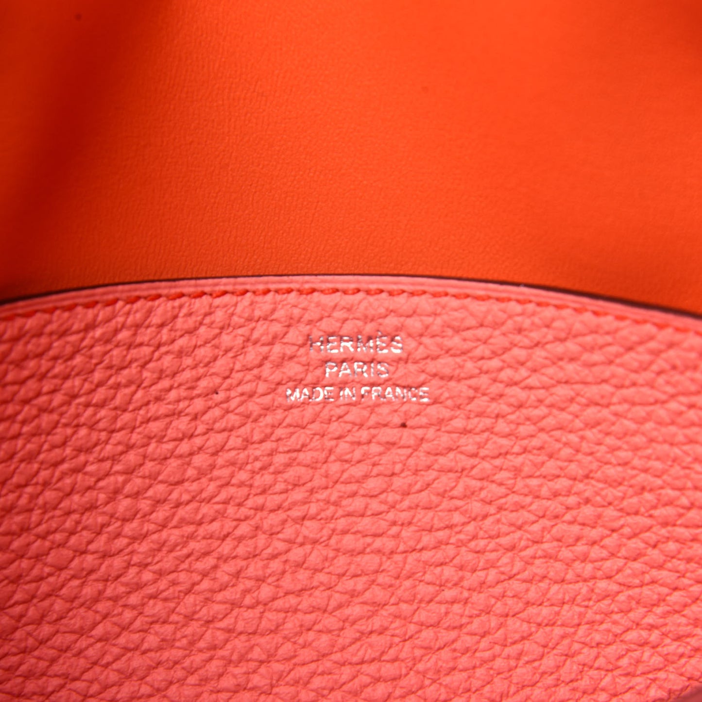 Togo Dogon Recto Verso Wallet Orange Poppy Rose Candy